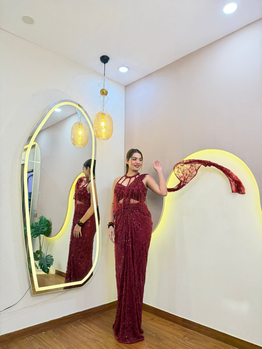E735 PREMIUM DRAPE SAREE