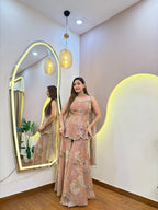 E917 PEPLUM 3PC SHARARA SET