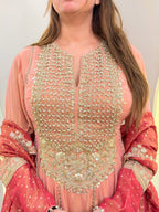 E337 PEPLUM SHARARA SUIT