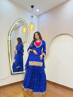 D990 3PC KURTI WITH SKIRT