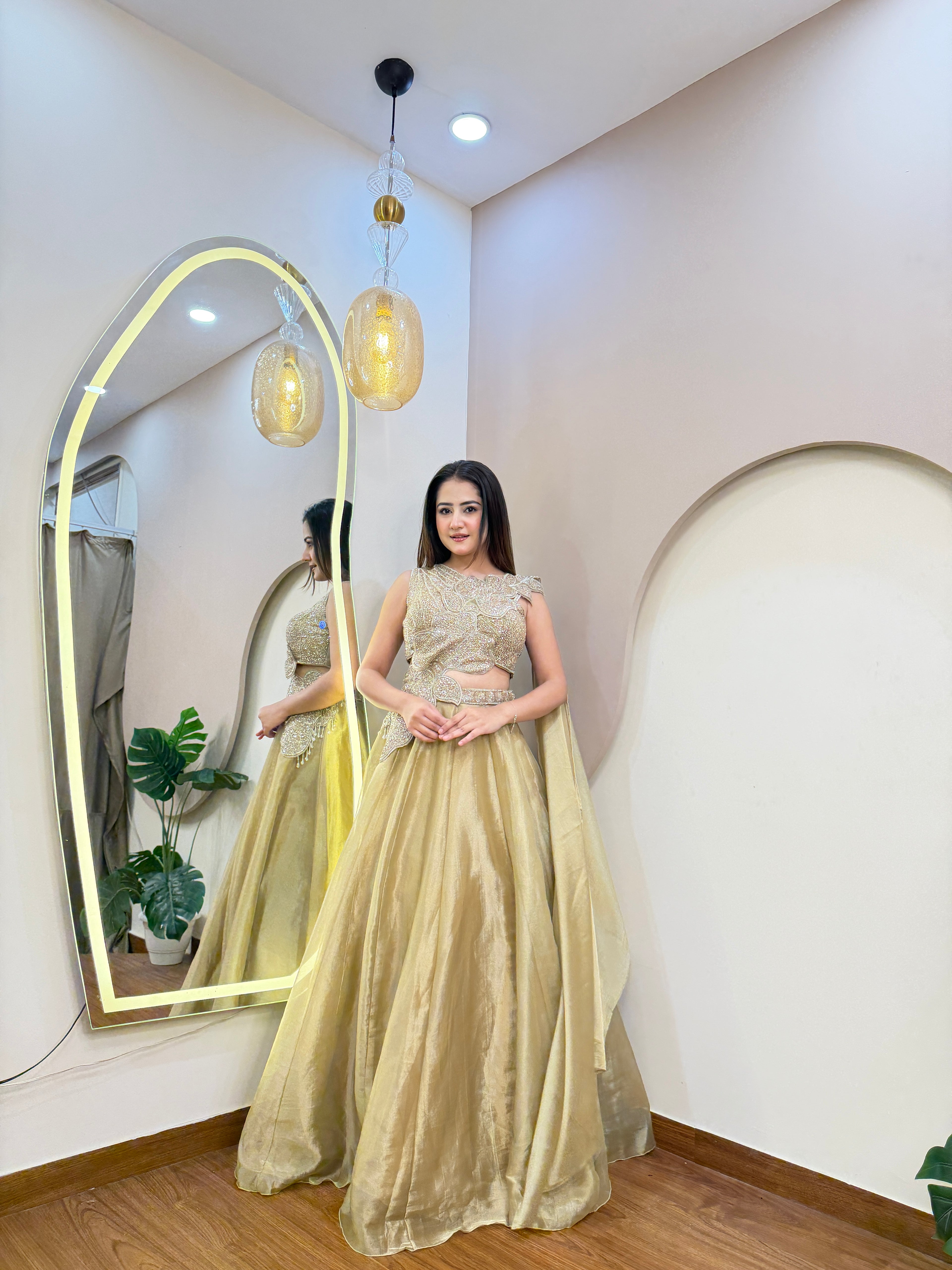 E434 DRAPE LEHENGA