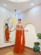 E383 AARFA REGAL DRAPE SAREE
