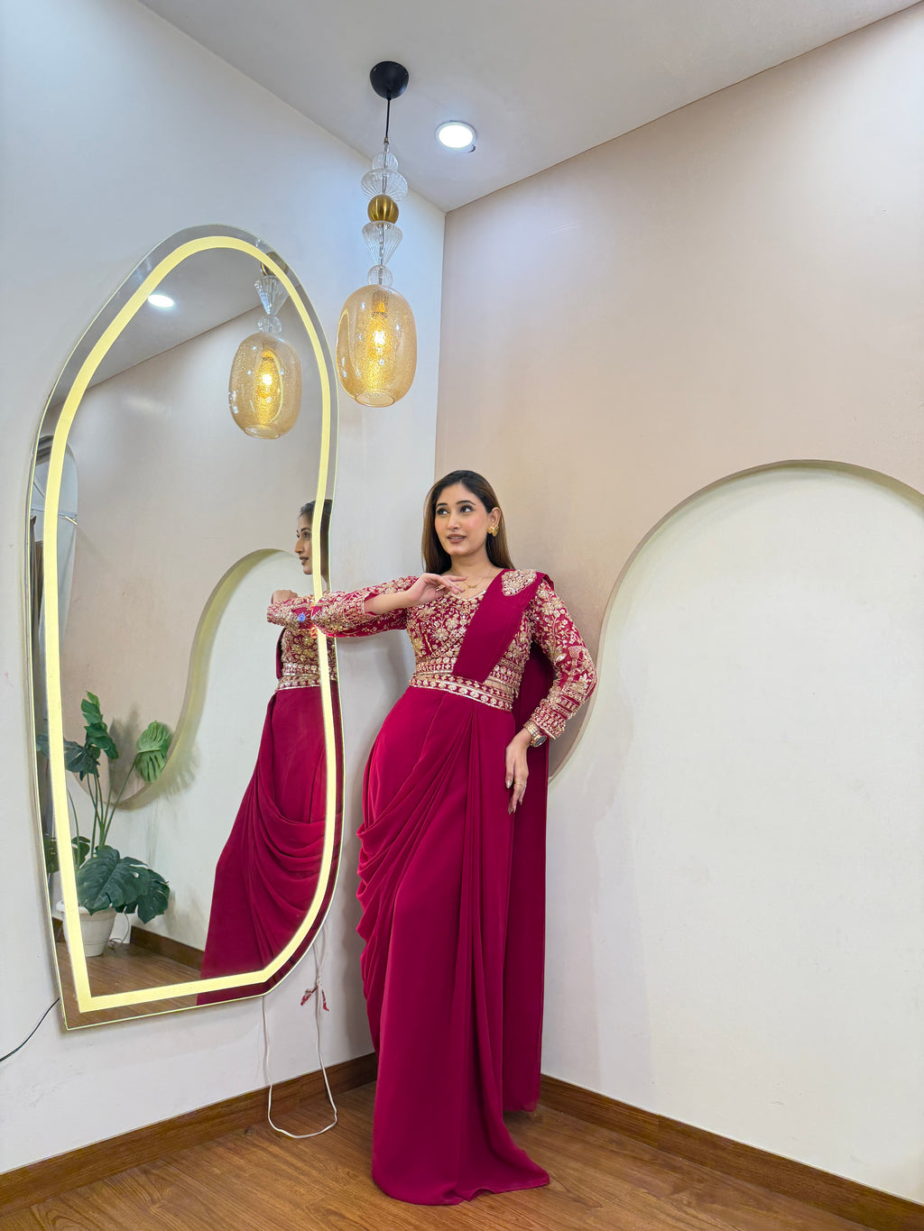 E40 DESIGNER DRAPE SAREE