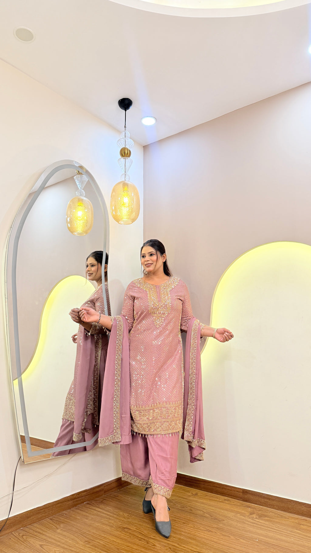 E942 3PC PLAZO SUIT