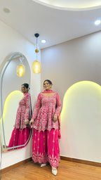 F15 PEPLUM 3PC SHARARA SET