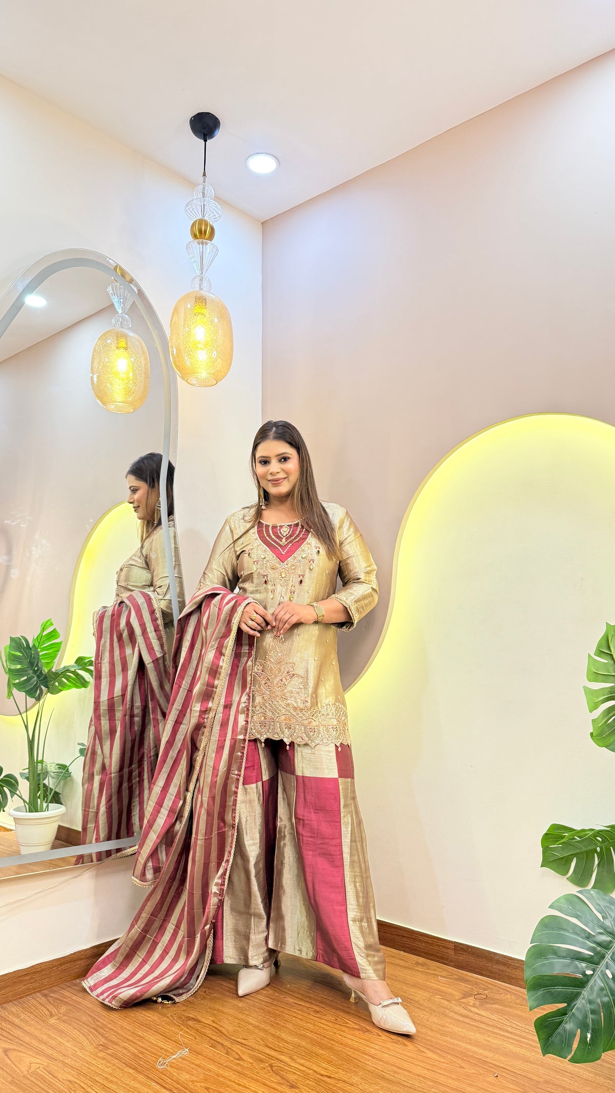 E836 3PC SHARARA SUIT