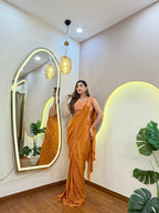 E719 INDO WESTERN DRAPE SAREE