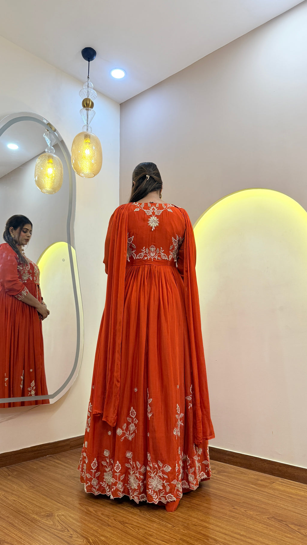 E936 SHERWANI STYLE ANARKALI WITH SKIRT
