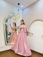 C821 INDO WESTERN JACKET STYLE LEHENGA
