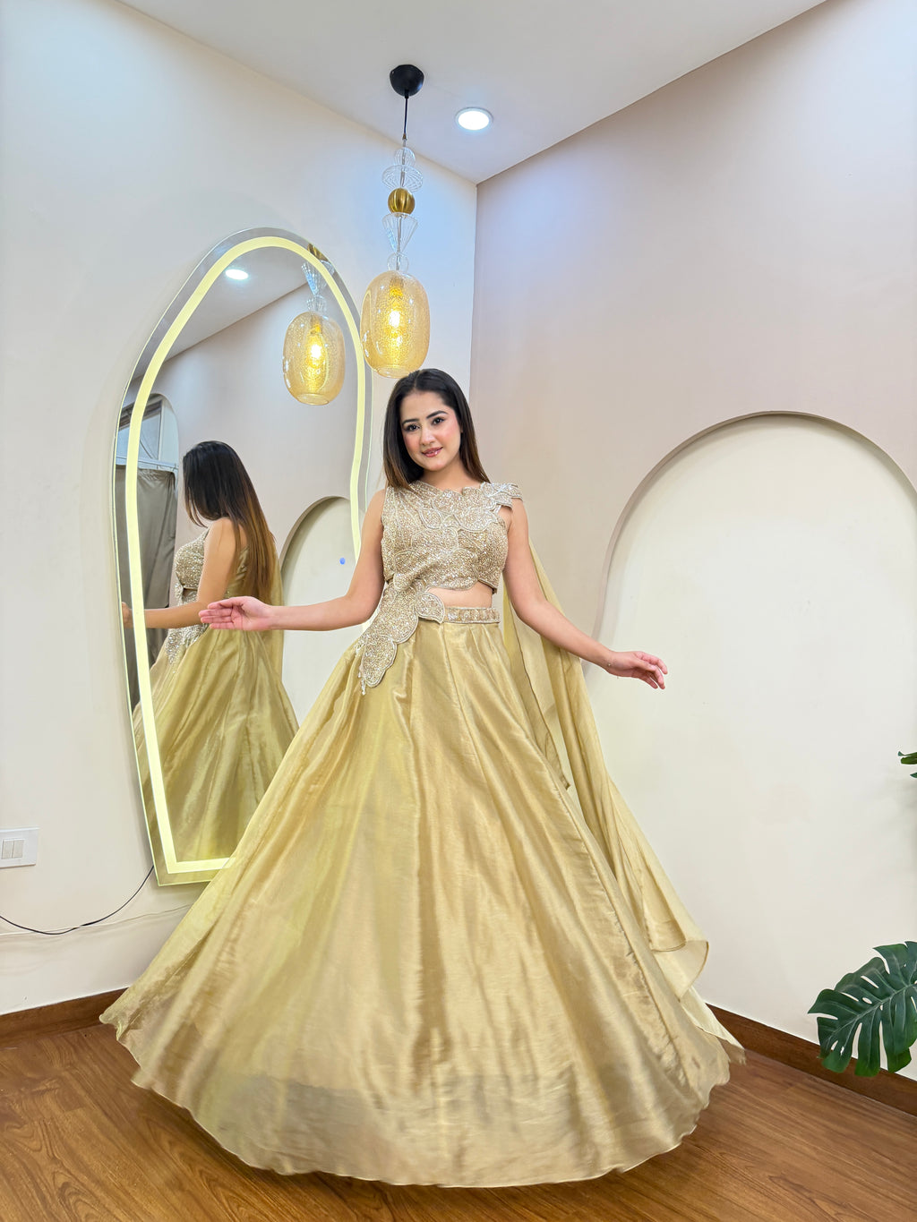 E434 DRAPE LEHENGA