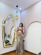 E455 INDO WESTERN DRAPE SAREE