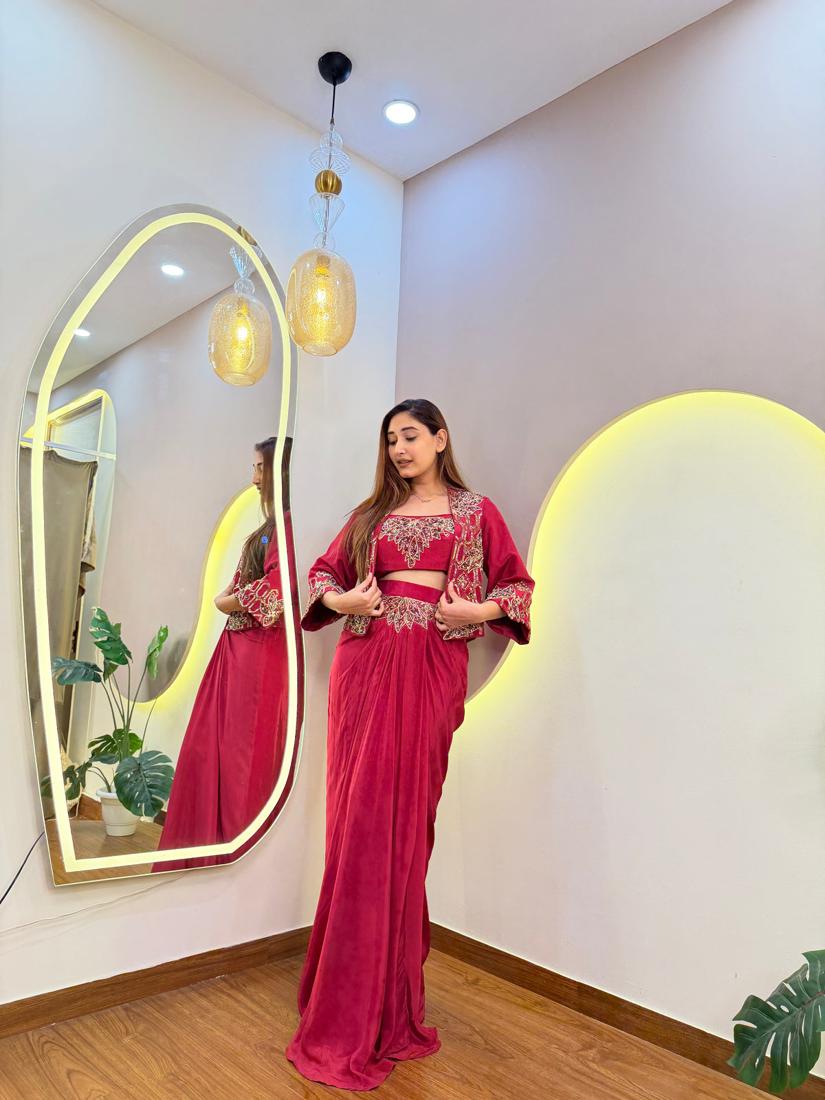 E197 INDO WESTERN SKIRT SET