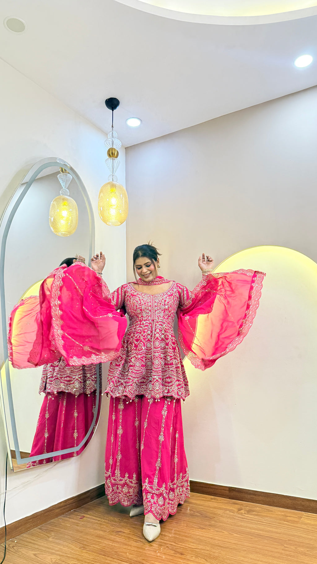 F15 PEPLUM 3PC SHARARA SET