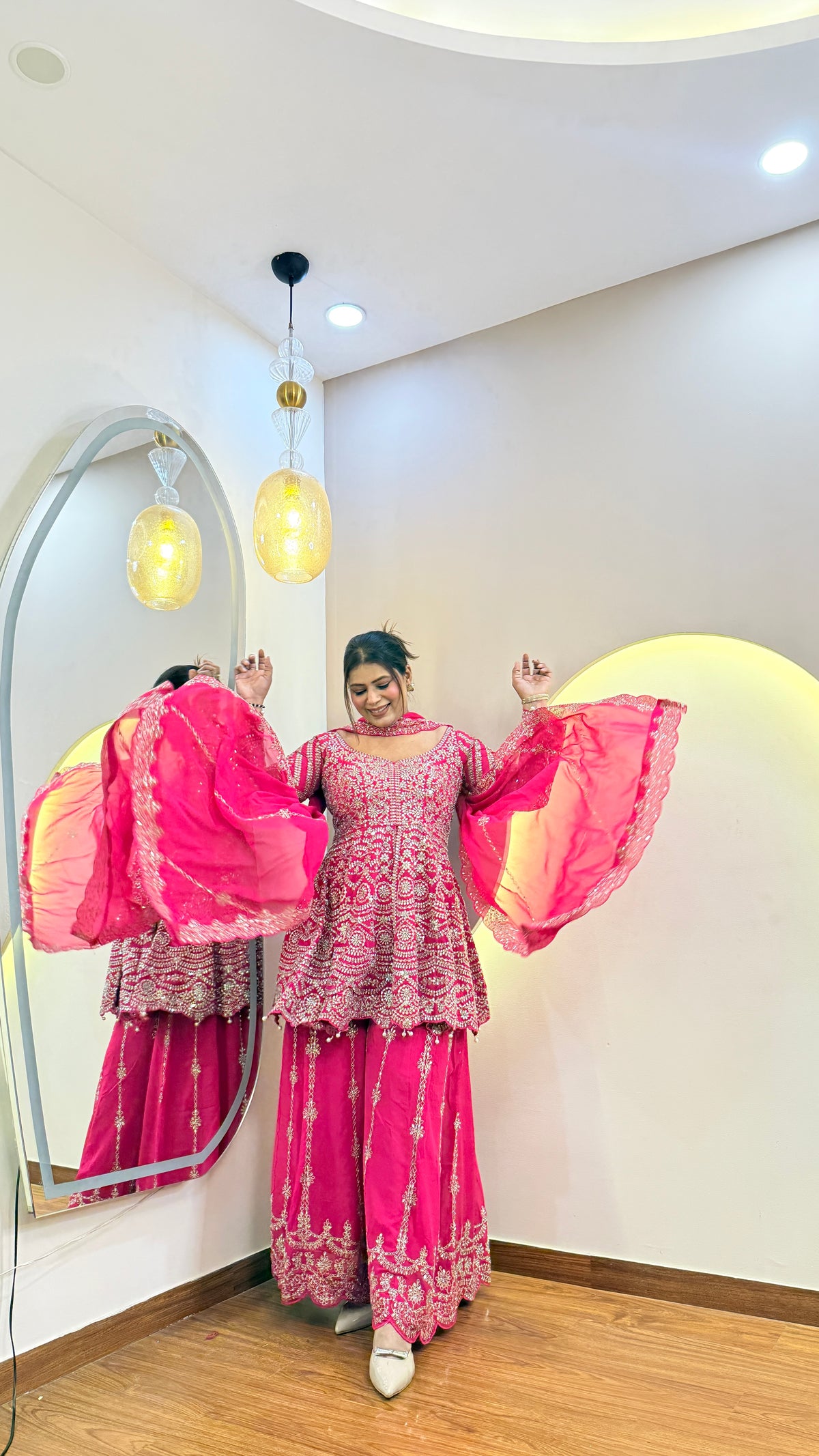 F15 PEPLUM 3PC SHARARA SET