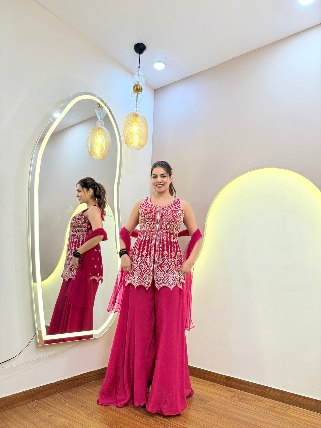 PEPLUM 3PC SHARARA SET