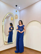 E206 INDO WESTERN DRAPE SAREE