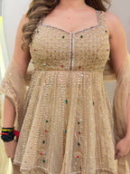 E570 PEPLUM SHARARA SET