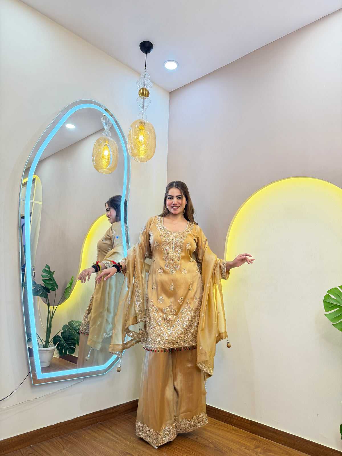 E689 3PC SHARARA SUIT