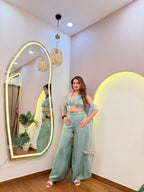 E39 3PC CROP TOP PLAZO SET