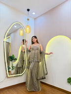 E570 PEPLUM SHARARA SET