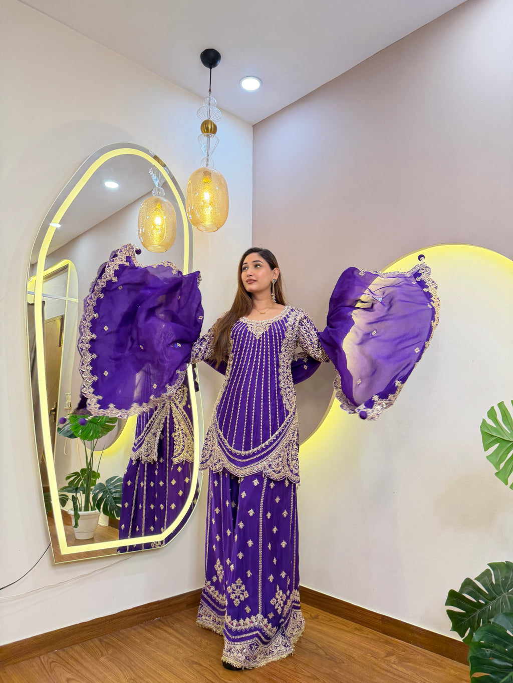 E792 3PC SHARARA SUIT