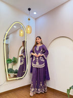 E398 AARFA REGAL SHARARA SUIT