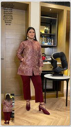 Aw603 YANISHA  WOOLEN CORD SET