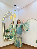 E166 3PC SHARARA SUIT