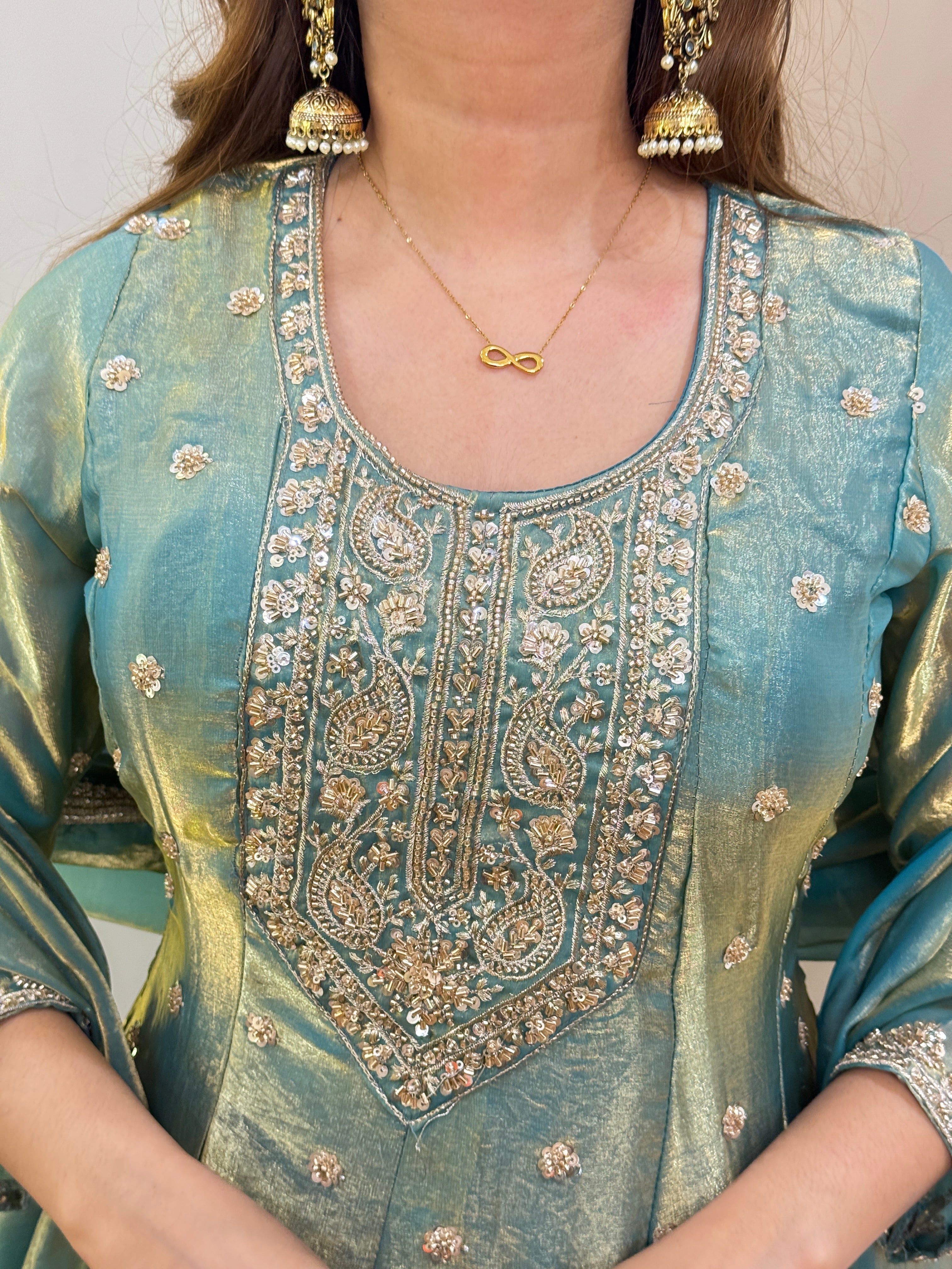 E166 3PC SHARARA SUIT