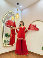 E256 3PC SHARARA SUIT