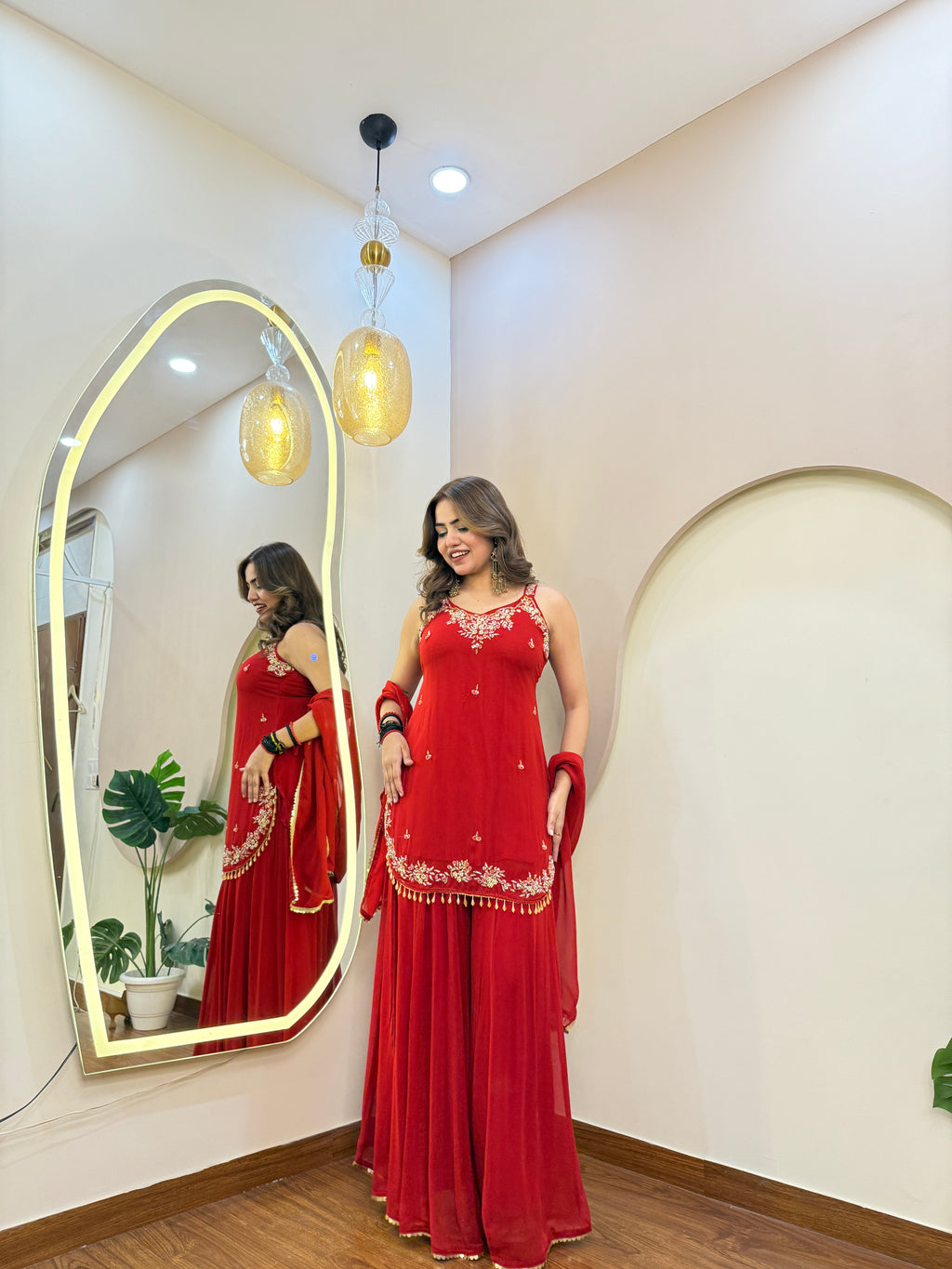 E256 3PC SHARARA SUIT