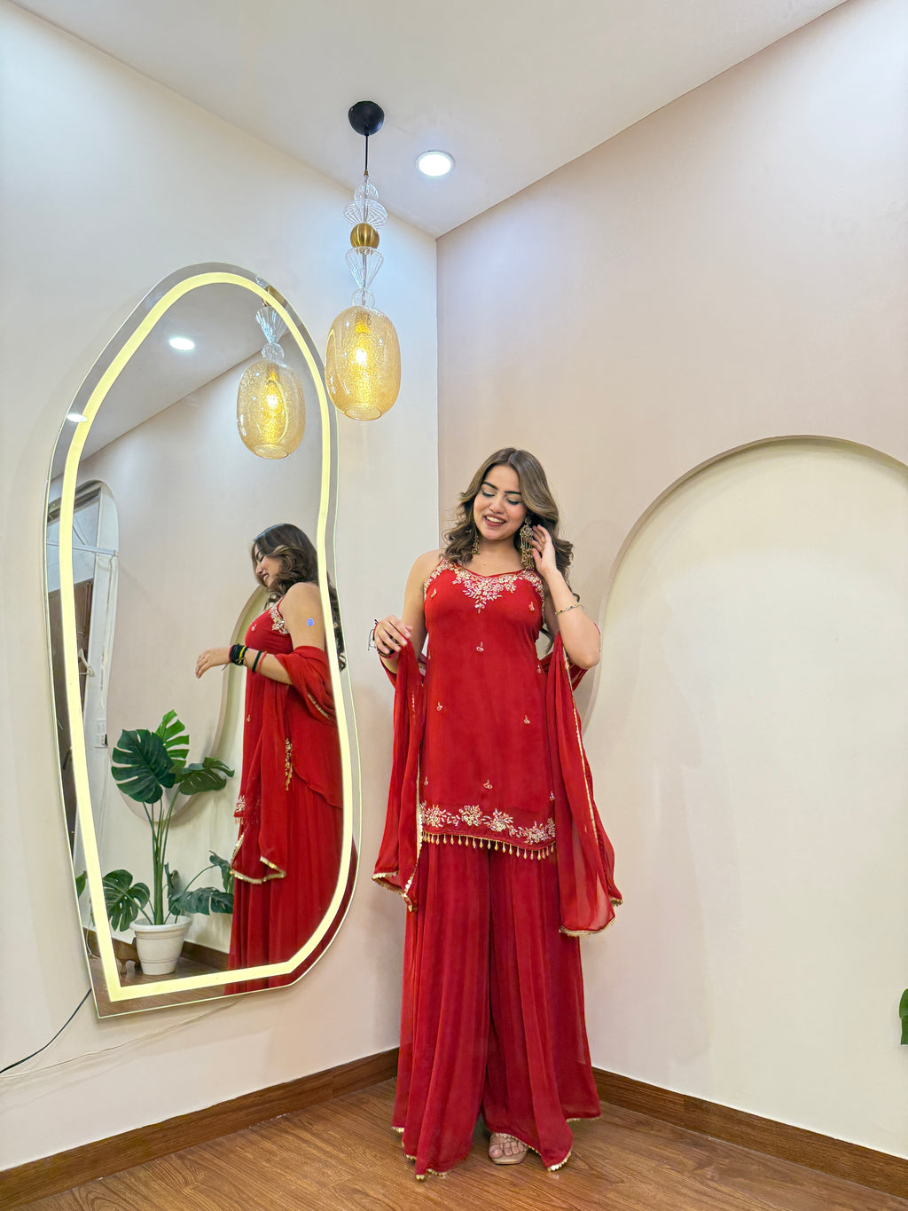 E256 3PC SHARARA SUIT
