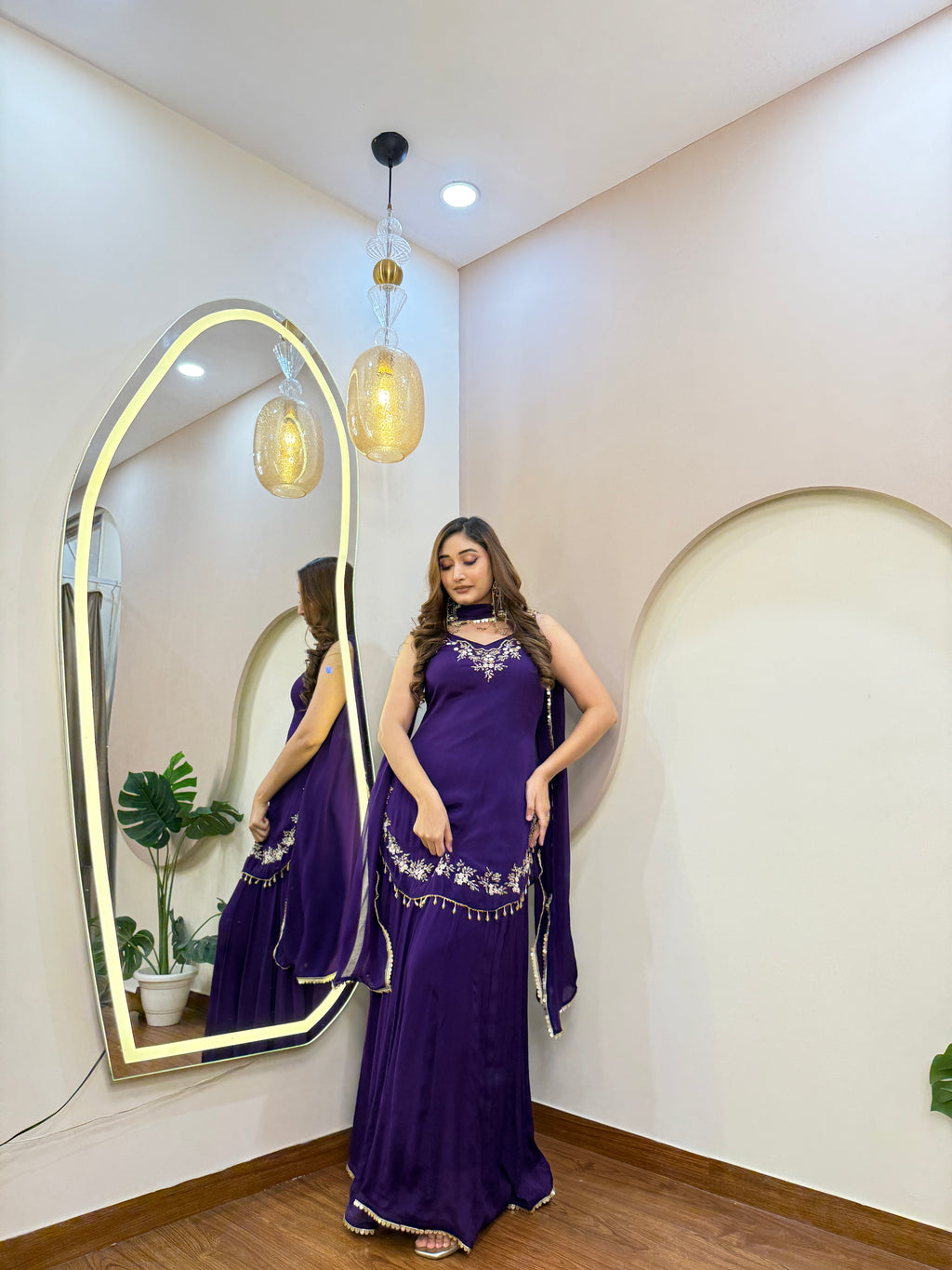 E256 3PC SHARARA SUIT