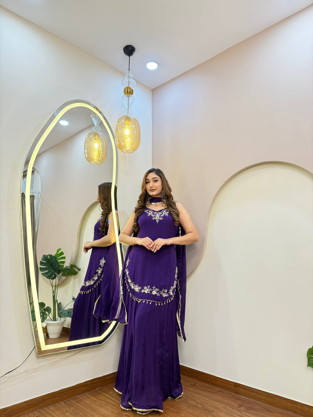 E256 3PC SHARARA SUIT