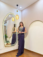 E212 INDO WESTARN DRAP SAREE