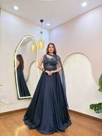 E276 INDO WESTERN CROP TOP LEHENGA