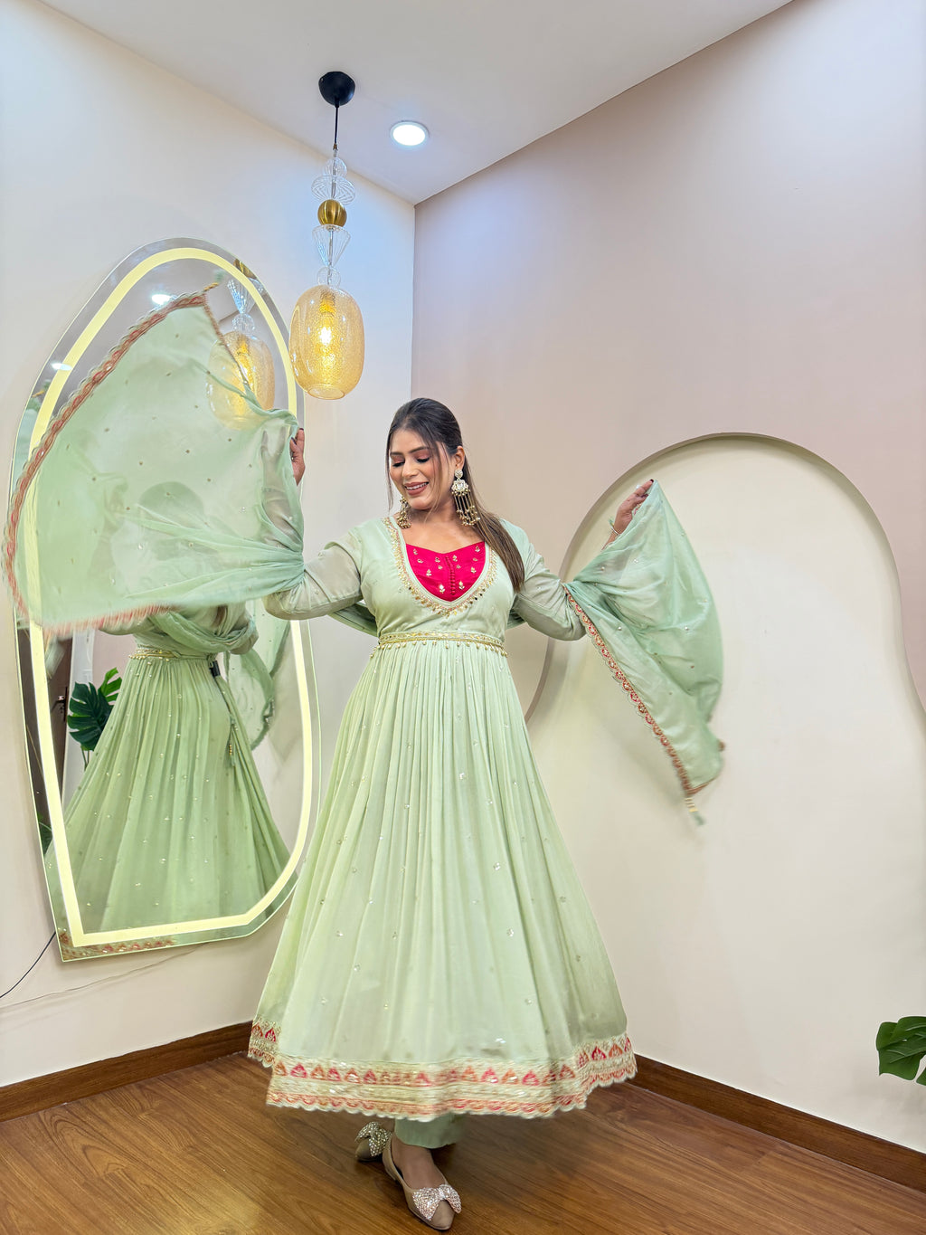 E233 3PC ANARKALI SUIT