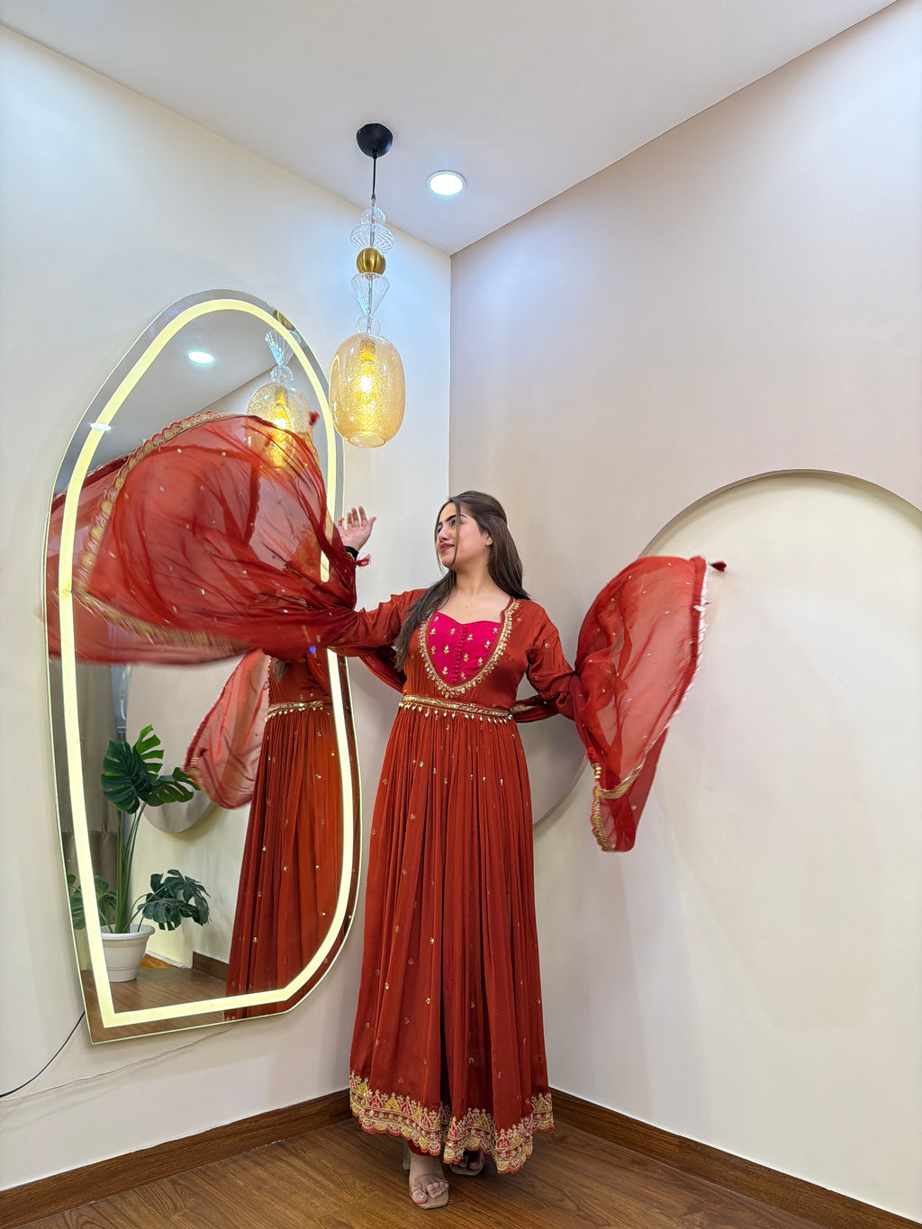 E233 3PC ANARKALI SUIT