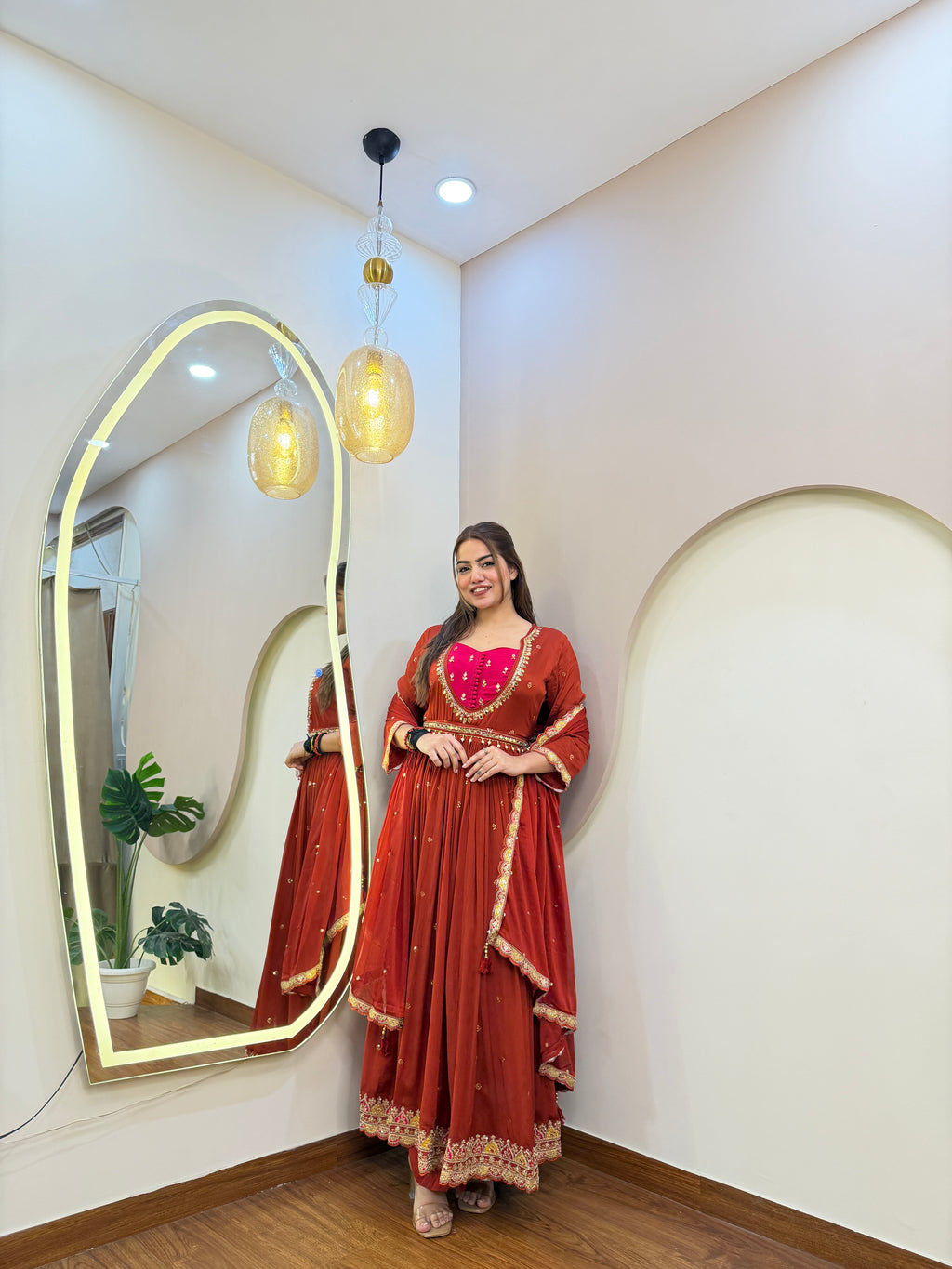 E233 3PC ANARKALI SUIT