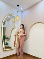 E298 INDO WESTERN DRAP SAREE