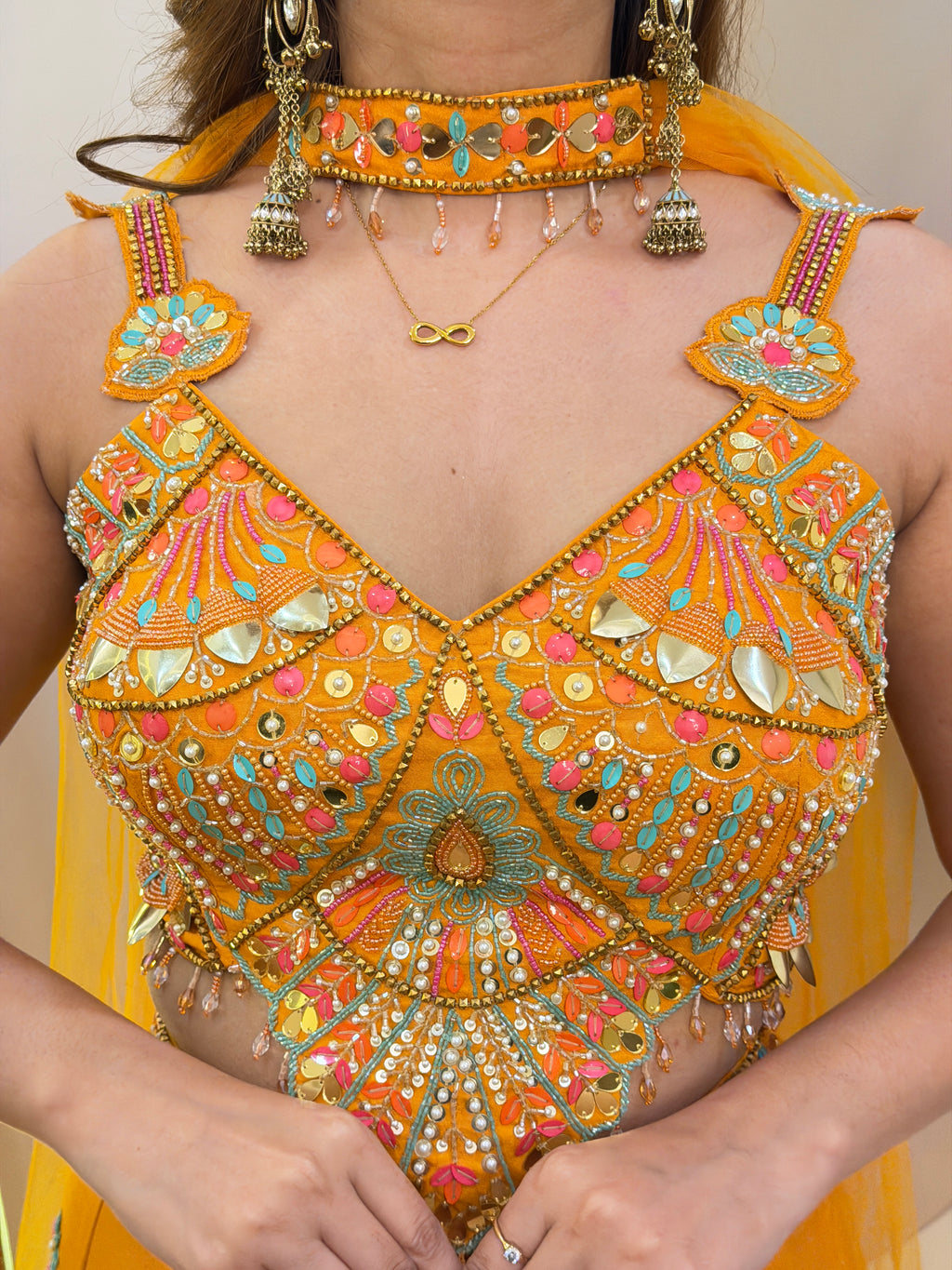 E317 CROP TOP WITH SHARARA SET