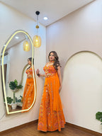 E318 CROP TOP WITH SHARARA SET