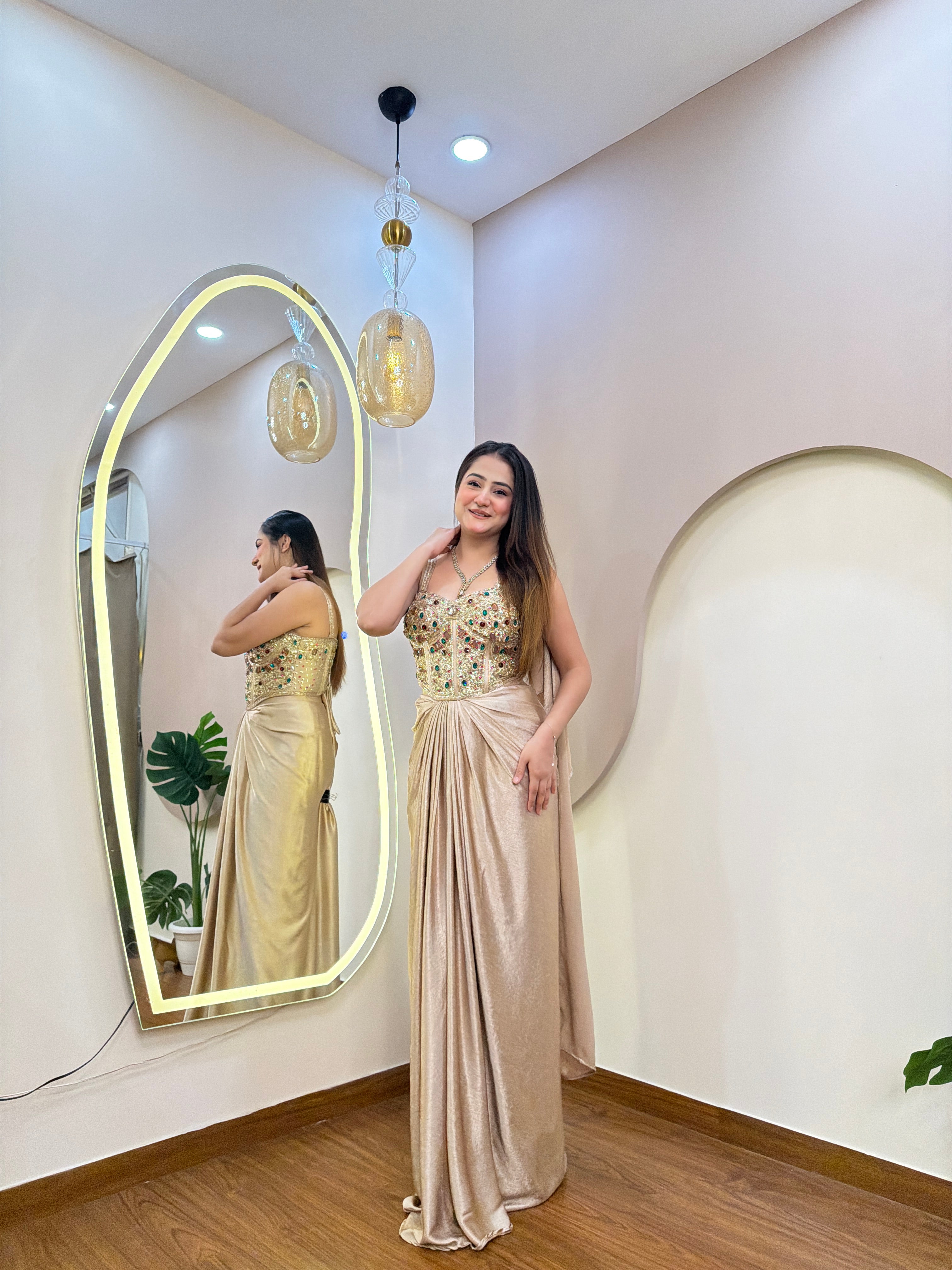 E282 INDO WESTARN DREPE SAREE