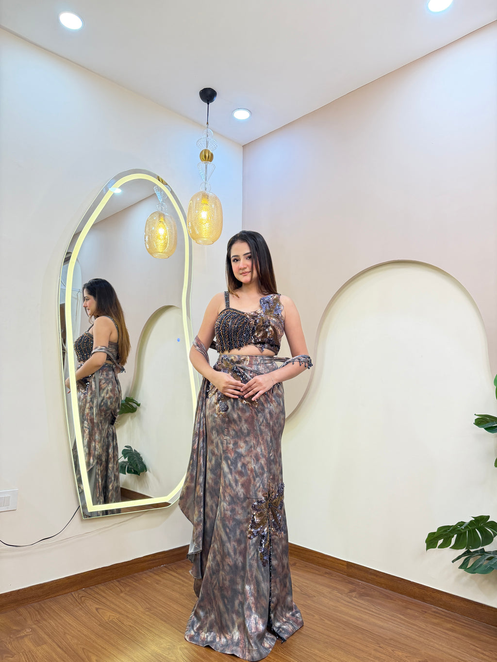 E284 CROP TOP LEHENGA