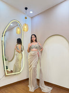 E299 INDO WESTERN DRAPE SAARE