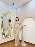 E299 INDO WESTERN DRAPE SAARE
