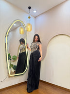 E202 INDO WESTERN DRAPE SAREE