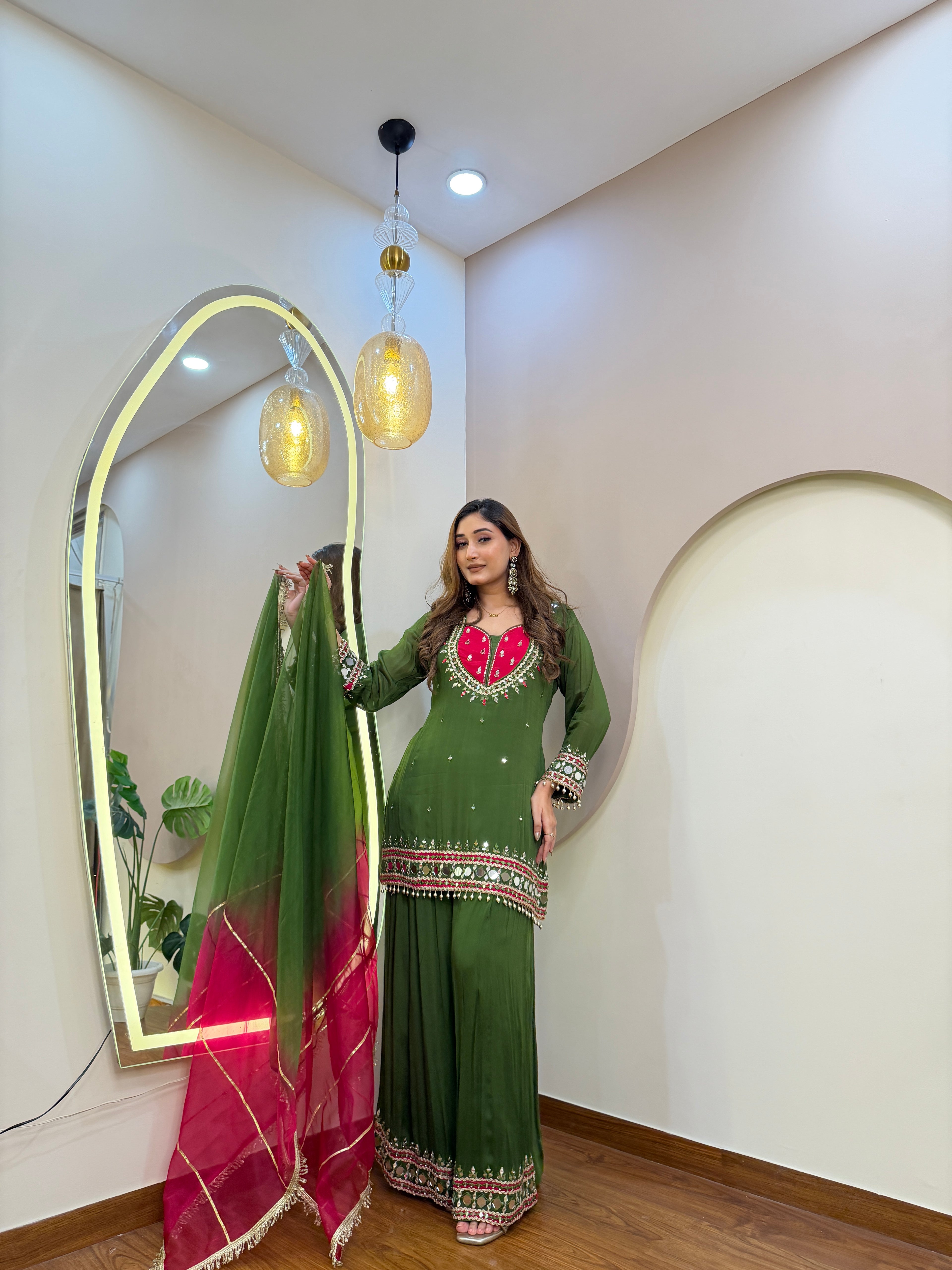 E234 3PC SHARARA SUIT