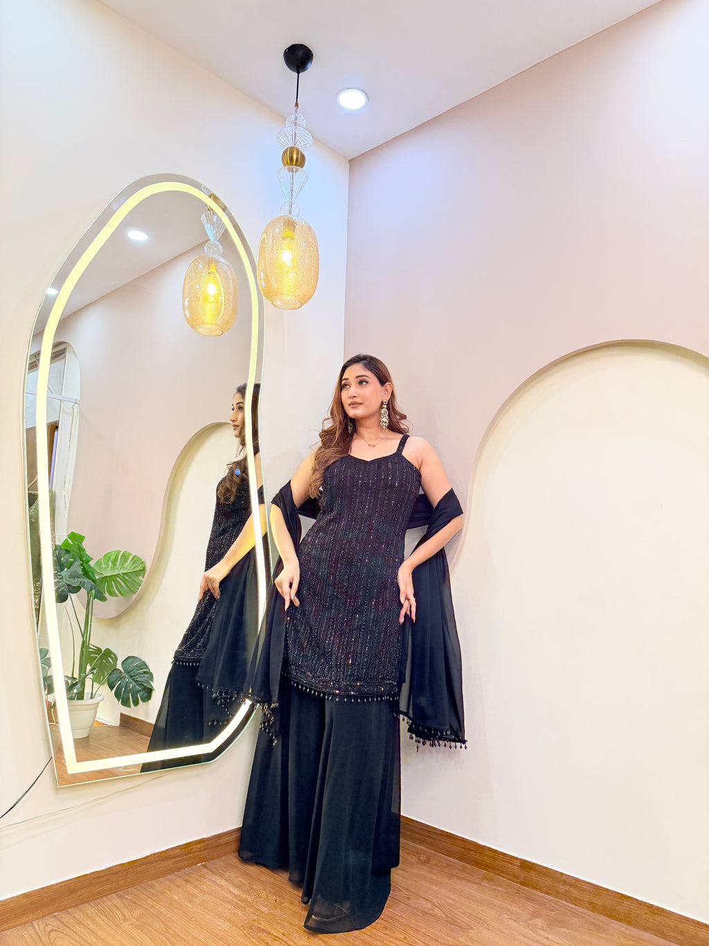 E170 3PC SHARARA SUIT