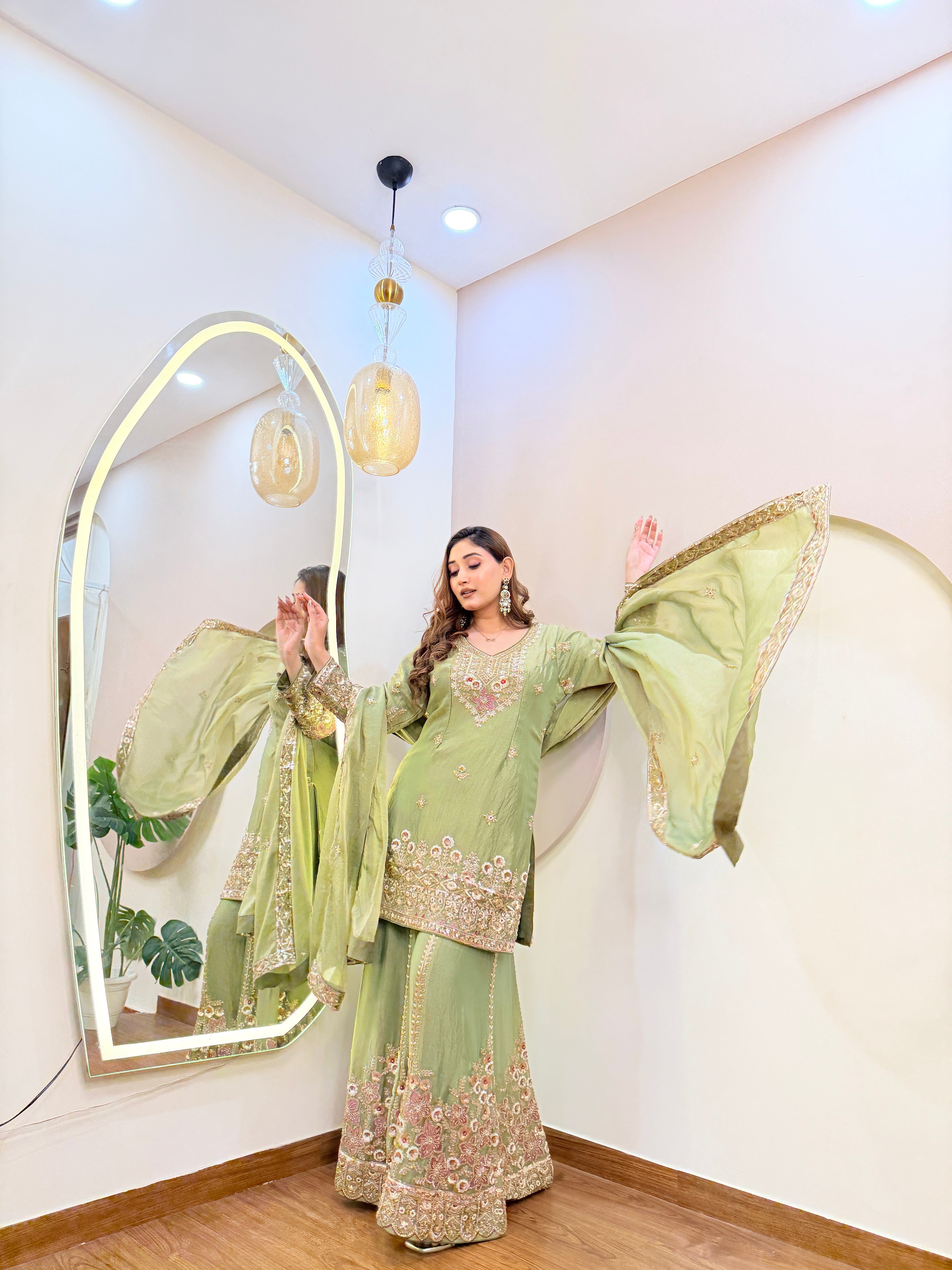 E228 3PC SHARARA SUIT